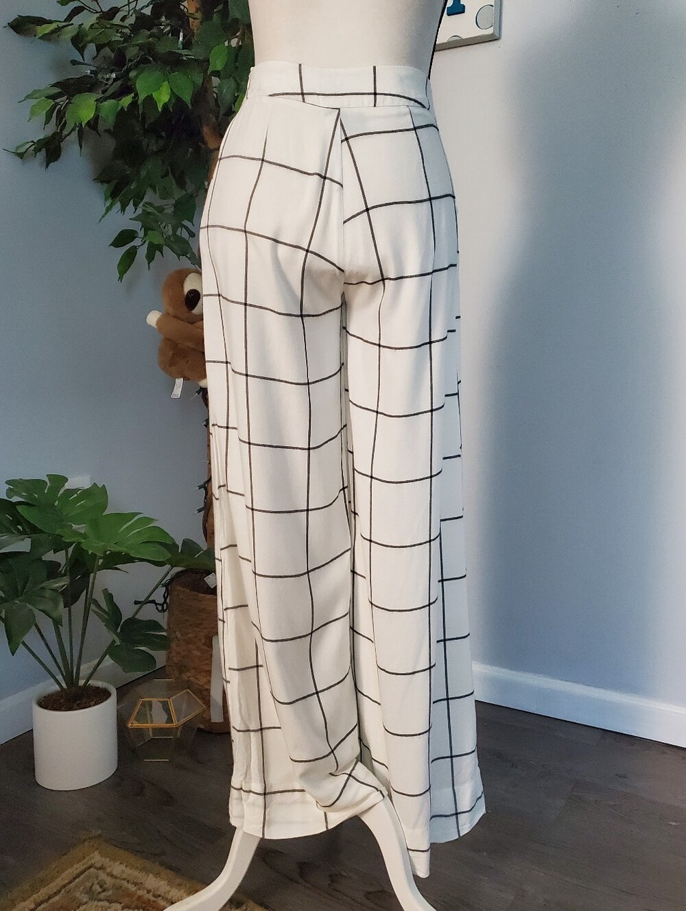 FARM RIO Vintage Wide Leg Wondowpane Check Pants P - Picture 4 of 12